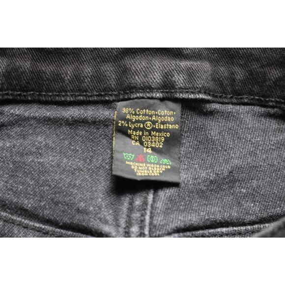 Vintage Harley Davidson Jeans Womens 14 Black Denim 5 Pocket Biker Motorcycle - Picture 4 of 9